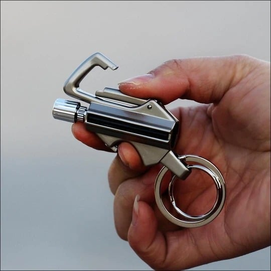Portable Stormproof Lighter water-resistant and Windproof Ignition Mini Keychain Fire Starter Survival Tool for Camping and Emergency