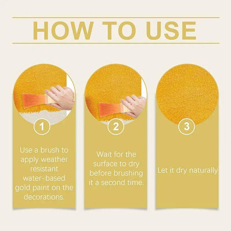 Water-Based Weather-Resistant Gold Paint