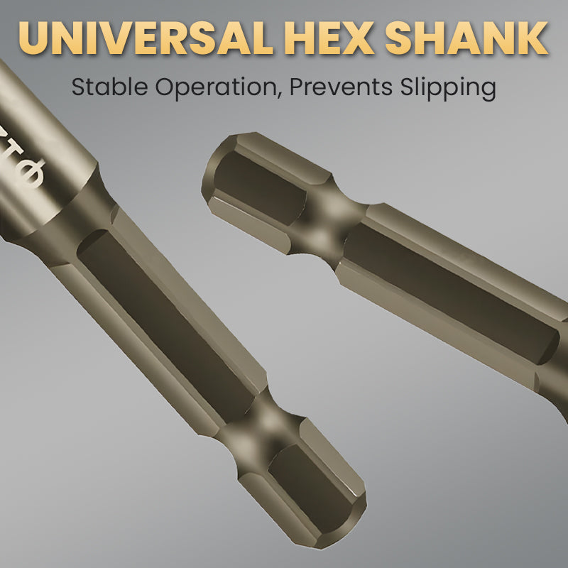 High-Strength 4-Flute Serrated Eccentric Drill Bit Kit