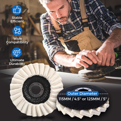 Wool Felt Flap Polishing Disc High-Performance, Fine Polishing and Long-Lasting Use