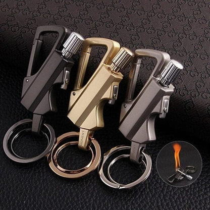 Portable Stormproof Lighter water-resistant and Windproof Ignition Mini Keychain Fire Starter Survival Tool for Camping and Emergency