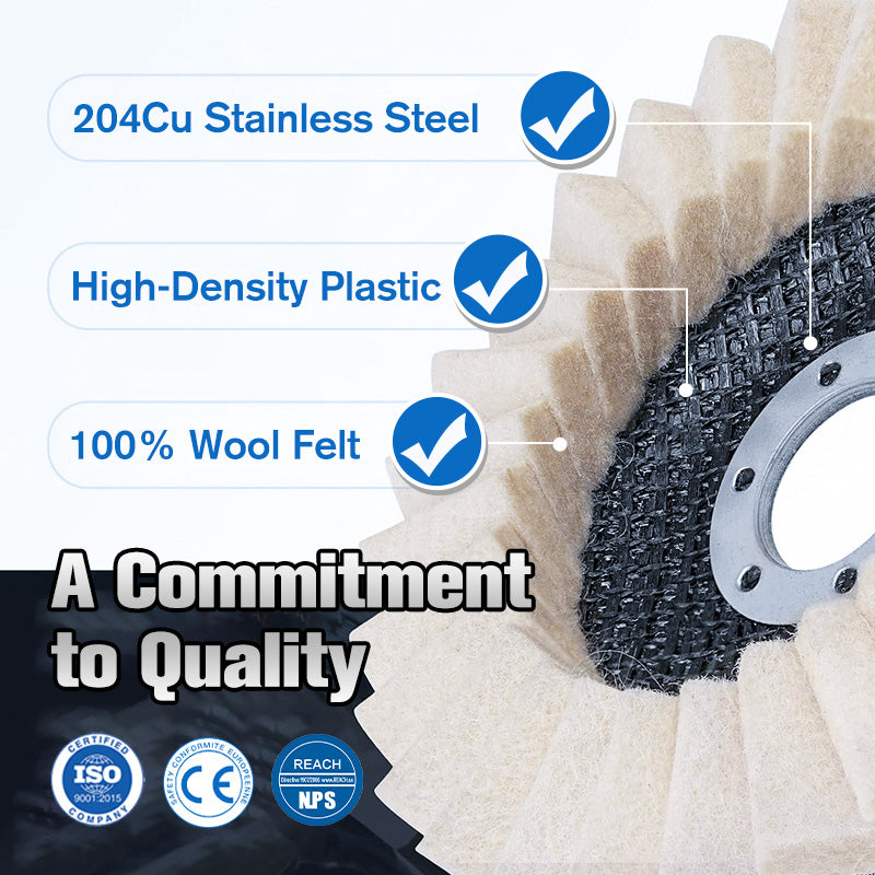 Wool Felt Flap Polishing Disc High-Performance, Fine Polishing and Long-Lasting Use