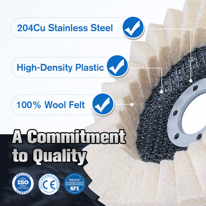 Wool Felt Flap Polishing Disc High-Performance, Fine Polishing and Long-Lasting Use
