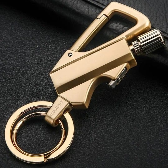 Portable Stormproof Lighter water-resistant and Windproof Ignition Mini Keychain Fire Starter Survival Tool for Camping and Emergency