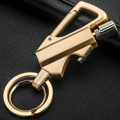 Portable Stormproof Lighter water-resistant and Windproof Ignition Mini Keychain Fire Starter Survival Tool for Camping and Emergency