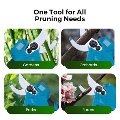 ELECTRIC PRUNING SHEARS - Cordless and 10mm Cutting Capacity, 2-Hour Fast Charge, Ergonomic Design for Garden and Orchard
