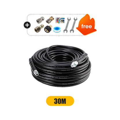 5800 PSI sewer cleaning kit Rotating nozzle and reinforced hose for unclogging pipes shipping