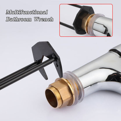 Multifunctional Sink Wrench Universal Double Ended Wrench Sink Faucet Plumbing Tools Bathroom Faucet and Sink Repair Tools