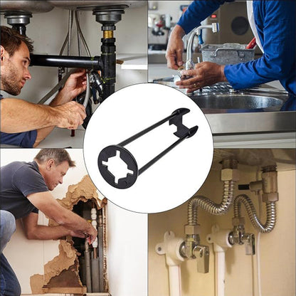 Multifunctional Sink Wrench Universal Double Ended Wrench Sink Faucet Plumbing Tools Bathroom Faucet and Sink Repair Tools
