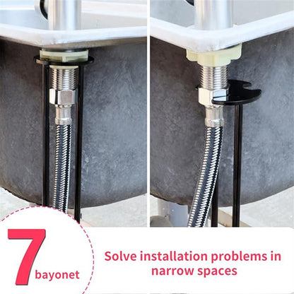 Multifunctional Sink Wrench Universal Double Ended Wrench Sink Faucet Plumbing Tools Bathroom Faucet and Sink Repair Tools