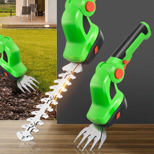 Handheld Cordless Grass Shear and Shrubbery Trimmer 2 in 1