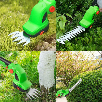 Handheld Cordless Grass Shear and Shrubbery Trimmer 2 in 1