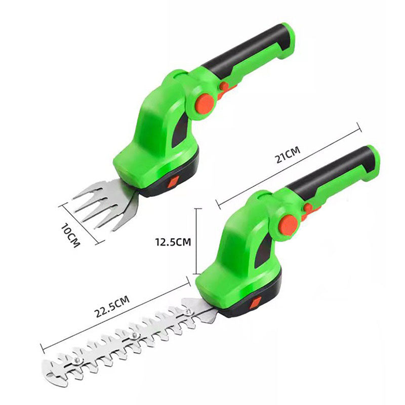 Handheld Cordless Grass Shear and Shrubbery Trimmer 2 in 1