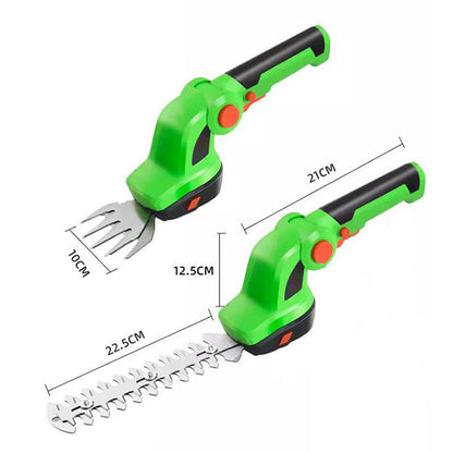 Handheld Cordless Grass Shear and Shrubbery Trimmer 2 in 1