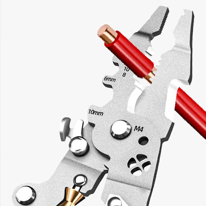 For 0FFMultifunctional Foldable Wire Stripping Scissors with Electrical Test