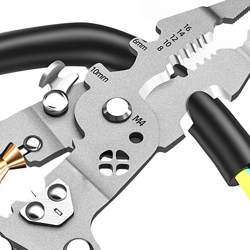 For 0FFMultifunctional Foldable Wire Stripping Scissors with Electrical Test