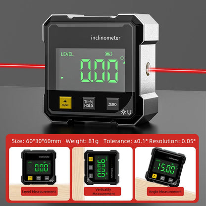 Measure Angles Like a Pro Magnetic Digital Angle Gauge, High Precision and for Woodworking and Construction