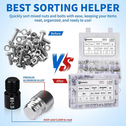 Nut and Bolt Thread Checker Kit Military-Grade Precision for Internal and External Threads (Metric + Imperial