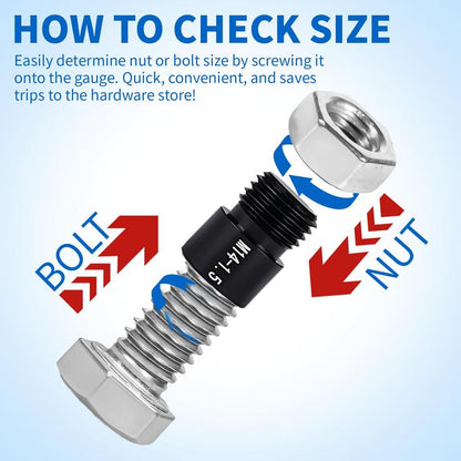 Nut and Bolt Thread Checker Kit Military-Grade Precision for Internal and External Threads (Metric + Imperial