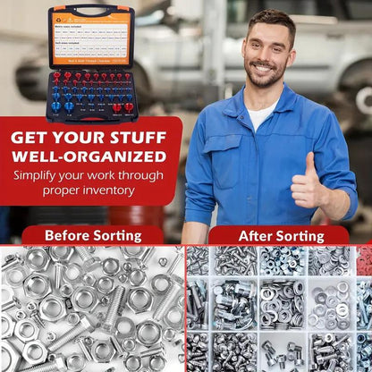 Nut and Bolt Thread Checker Kit Military-Grade Precision for Internal and External Threads (Metric + Imperial