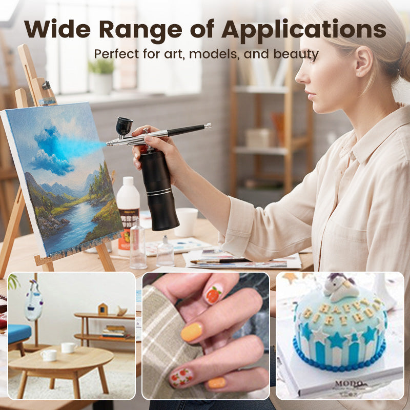 Cordless Airbrush Set for Diverse Applications