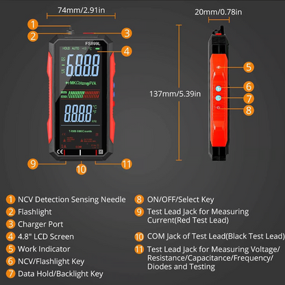 USB Rechargeable Digital Multimeter