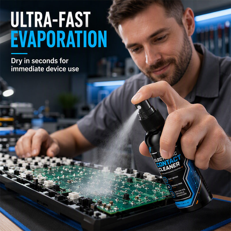 Fast-Drying Contact Cleaner Highpurity solvent evaporates instantly, zero residue. Ideal for PCBs, USB and HDMI ports restore peak conductivity