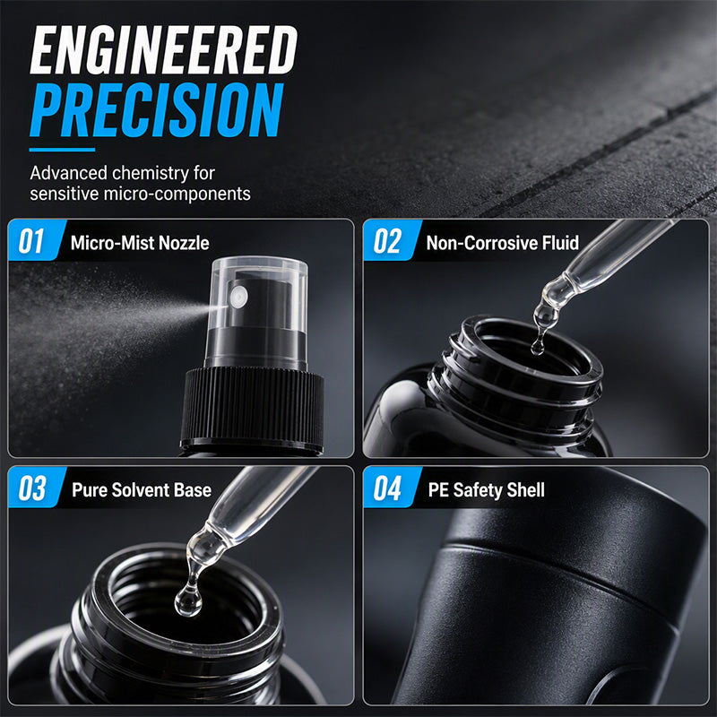 Fast-Drying Contact Cleaner Highpurity solvent evaporates instantly, zero residue. Ideal for PCBs, USB and HDMI ports restore peak conductivity